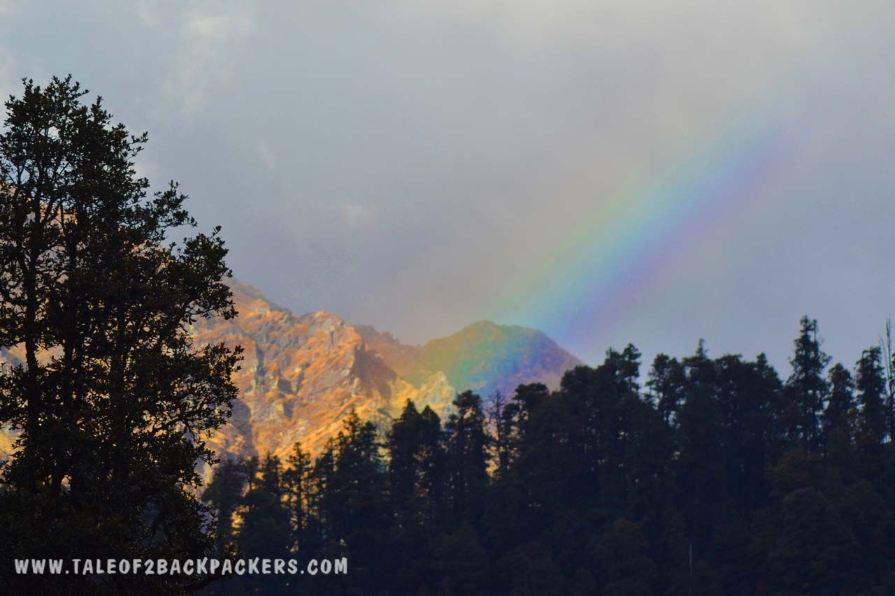 Rainbow in the mountain