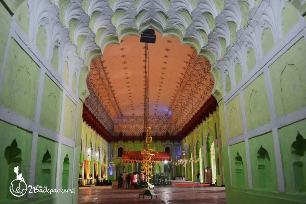 The central hall of Bara Imambara in Lucknow