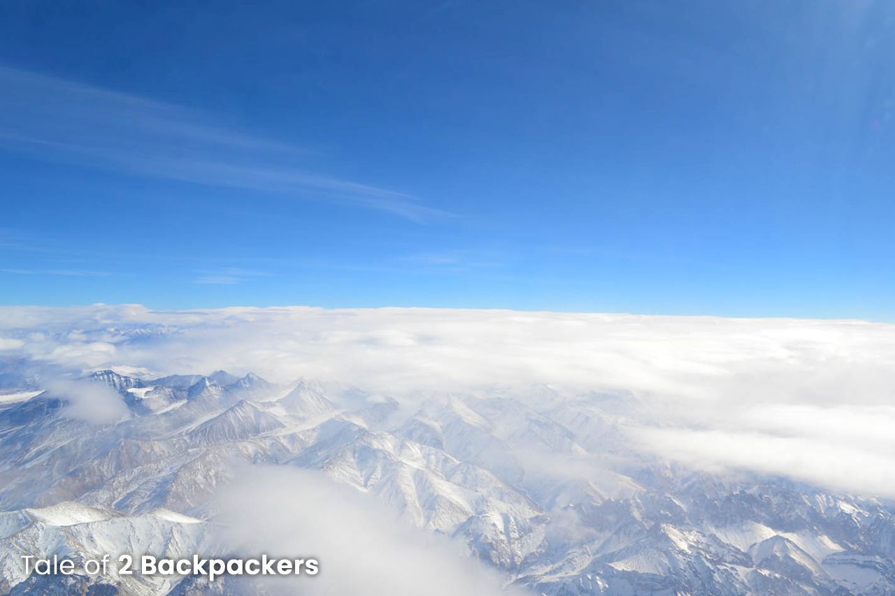 View of Ladakh from flight