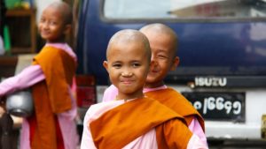 Little monks in Myanmar