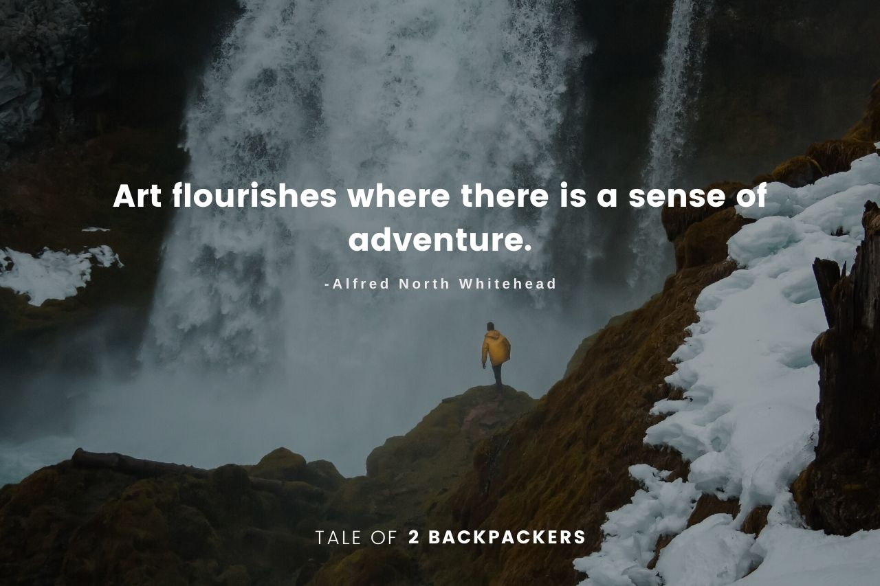 Unique adventure Quotes - Art flourishes where there is a sense of adventure