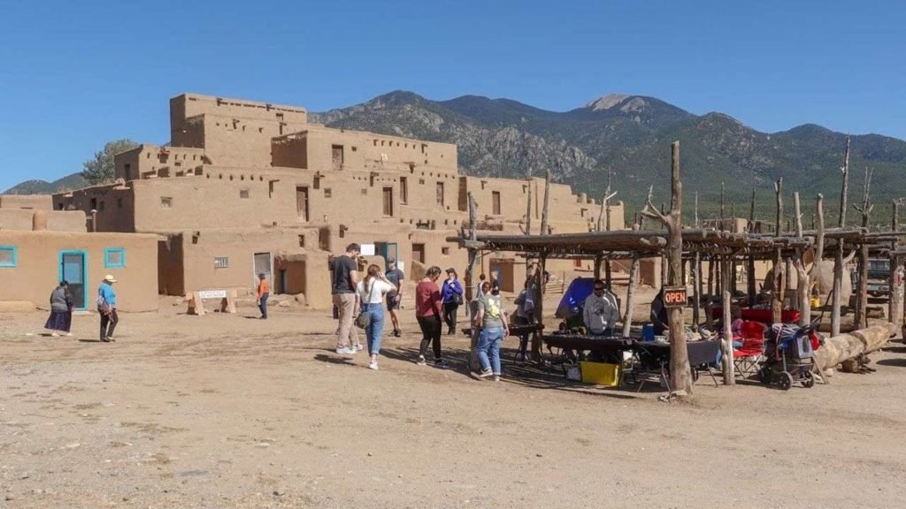 Traditional arts and crafts available at Taos Pueblo