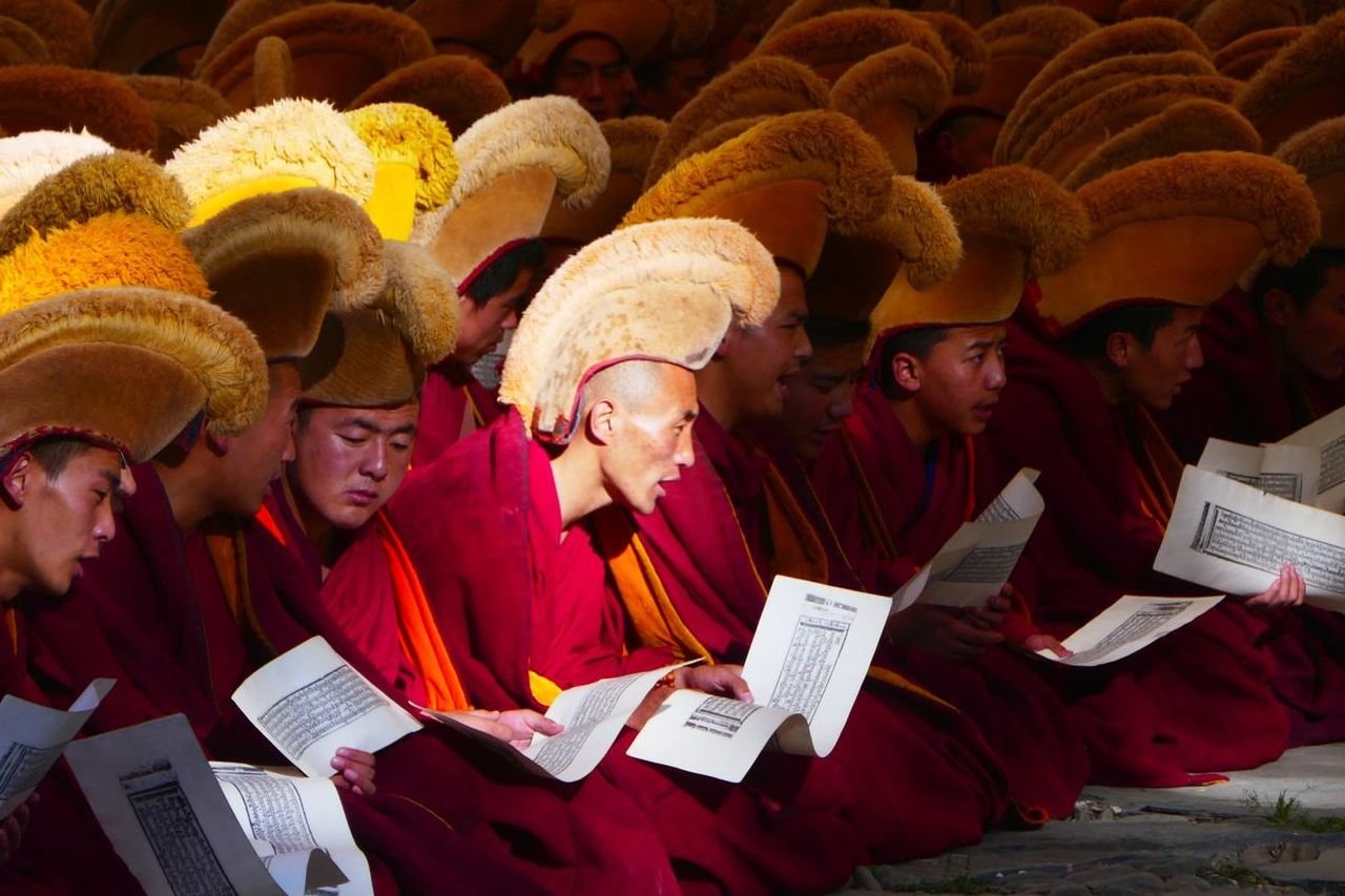 Tibetan Monks Chanting Tale of 2 Backpackers