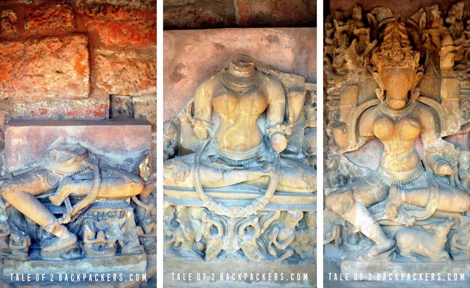 Images of Yoginis at Bhedaghat Temple at Jabalpur