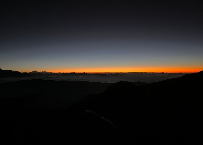 Before sunrise from Pikey Peak Top