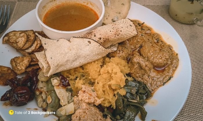 Sheherwali cuisine served at Barikothi for lunch on day 2 of Murshidabad Heritage Festival