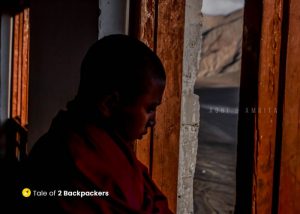 A young monk at Karsha Gompa