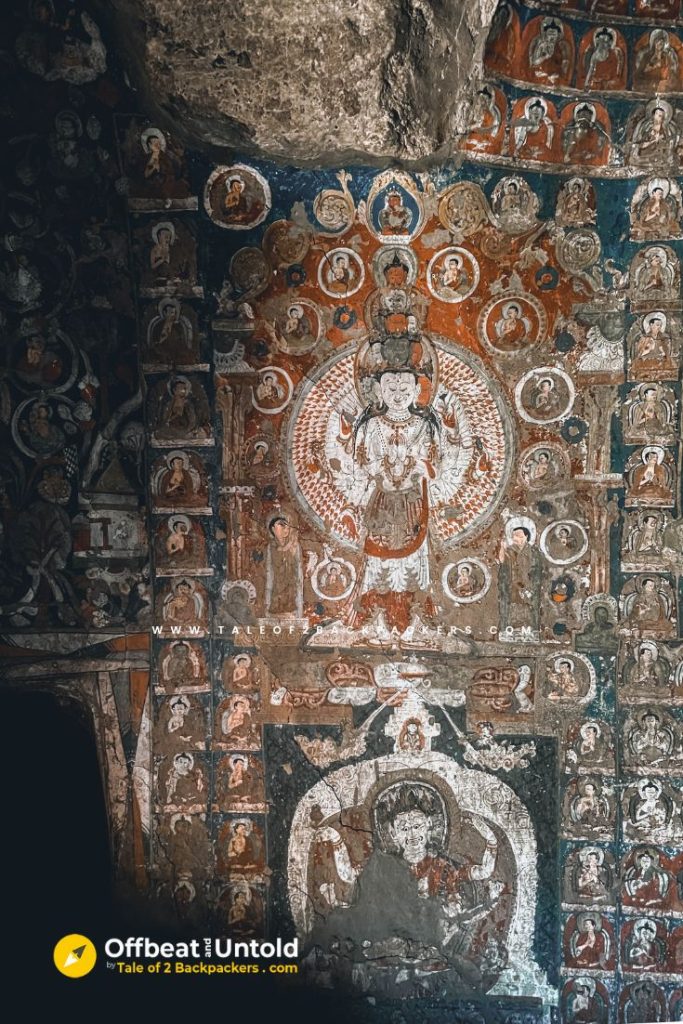 Wall paintings at Saspol caves