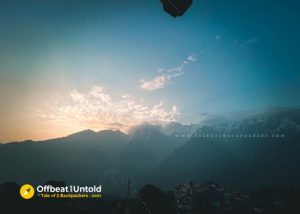 Sunrise at Kalpa over the Kinner-Kailash ranges