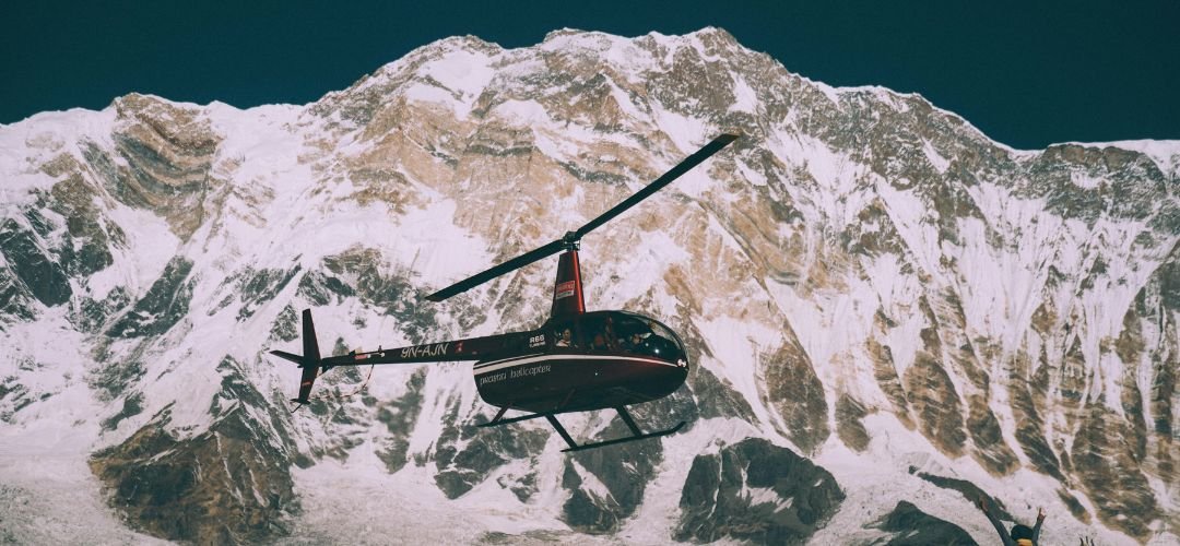 Helicopter ride on Mt Everest